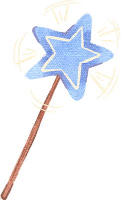 Stylized Watercolor Magic Wand